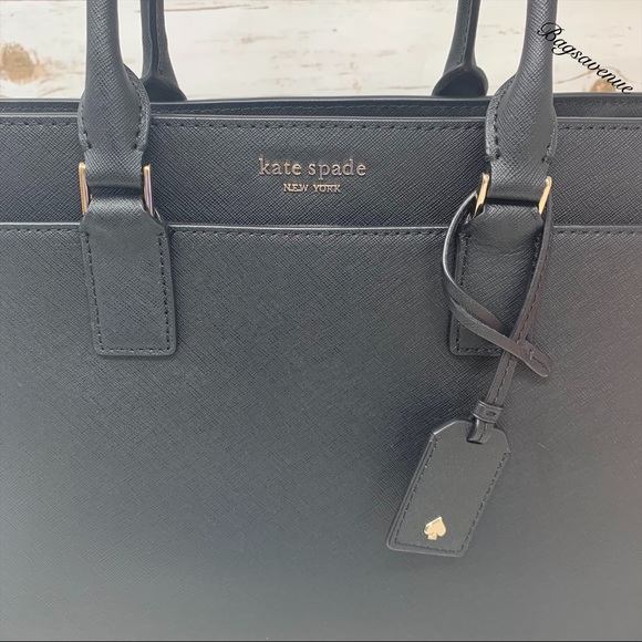 Kate spade large satchel Cameron black crossbody - Picture 5 of 8